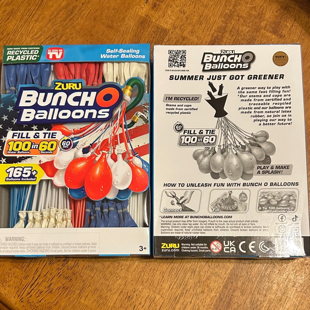 2 packs - Bunch O Balloons - Red, White, and Blue Water Balloons